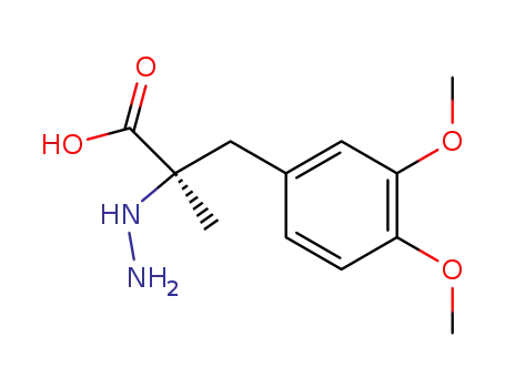 Molecular Structure of 28860-96-0 (DL-3-(3,4-Dimethoxyphenyl)-2-methyl-2-hydrazine propionic acid)