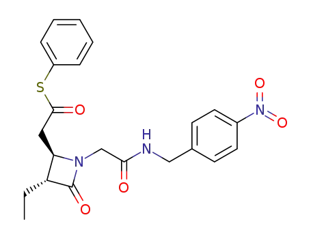 {(2R,3R)-3-Ethyl-1-[(4-nitro-benzylcarbamoyl)-methyl]-4-oxo-azetidin-2-yl}-thioacetic acid S-phenyl ester