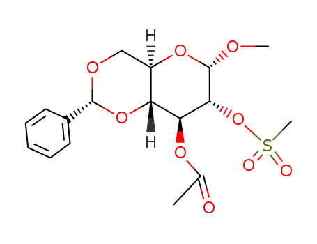 methyl-[<i>O</i><sup>3</sup>-acetyl-<i>O</i><sup>4</sup>,<i>O</i><sup>6</sup>-((<i>R</i>)-benzylidene)-<i>O</i><sup>2</sup>-methanesulfonyl-α-D-glucopyranoside]