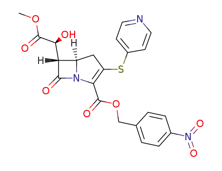 (5R,6S)-6-((S)-Hydroxy-methoxycarbonyl-methyl)-7-oxo-3-(pyridin-4-ylsulfanyl)-1-aza-bicyclo[3.2.0]hept-2-ene-2-carboxylic acid 4-nitro-benzyl ester