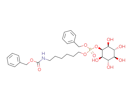 {6-[Benzyloxy-((1S,2R,3S,4S,5R,6S)-2,3,4,5,6-pentahydroxy-cyclohexyloxy)-phosphoryloxy]-hexyl}-carbamic acid benzyl ester