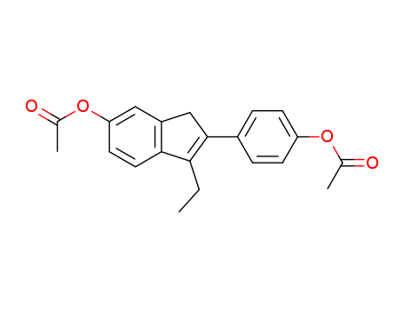 1H-Inden-6-ol,2-[4-(acetyloxy)phenyl]-3-ethyl-, 6-acetate cas  7478-30-0