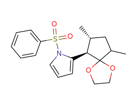 3,5-dimethyl-2-(1-phenylsulfonyl-2-pyrrolyl)cyclopentanone ethylene acetal