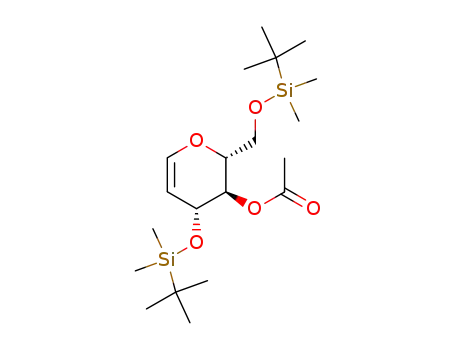 Molecular Structure of 132891-79-3 (4-O-ACETYL-3,6-DI-O-(TERT-BUTYLDIMETHYLSILYL)-D-GLUCAL)