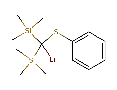 Molecular Structure of 62762-44-1 (Lithium, [(phenylthio)bis(trimethylsilyl)methyl]-)