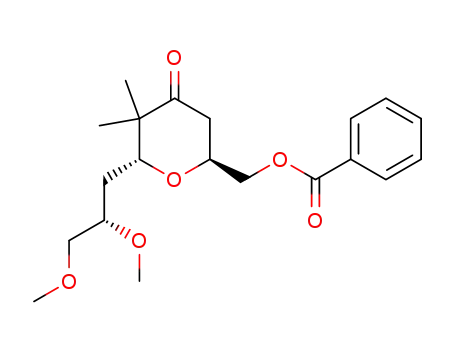 Benzoic acid (2S,6R)-6-((S)-2,3-dimethoxy-propyl)-5,5-dimethyl-4-oxo-tetrahydro-pyran-2-ylmethyl ester