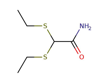 Molecular Structure of 89450-18-0 (Acetamide, 2,2-bis(ethylthio)-)