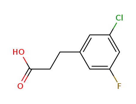 Molecular Structure of 886498-21-1 (3-(3-Chloro-5-fluorophenyl)propanoic acid)