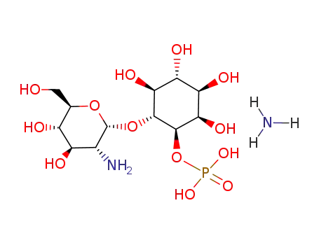 Phosphoric acid mono-[(1R,2R,3S,4R,5R,6R)-2-((2R,3R,4R,5S,6R)-3-amino-4,5-dihydroxy-6-hydroxymethyl-tetrahydro-pyran-2-yloxy)-3,4,5,6-tetrahydroxy-cyclohexyl] ester; compound with ammonia