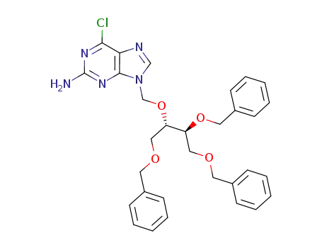 9-((1S,2S)-2,3-Bis-benzyloxy-1-benzyloxymethyl-propoxymethyl)-6-chloro-9H-purin-2-ylamine