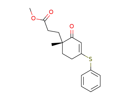3-((S)-1-Methyl-2-oxo-4-phenylsulfanyl-cyclohex-3-enyl)-propionic acid methyl ester