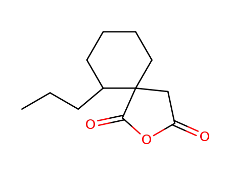 Molecular Structure of 62664-68-0 (2-Oxaspiro[4.5]decane-1,3-dione, 6-propyl-)