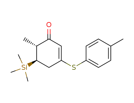 (5R,6R)-6-Methyl-3-p-tolylsulfanyl-5-trimethylsilanyl-cyclohex-2-enone