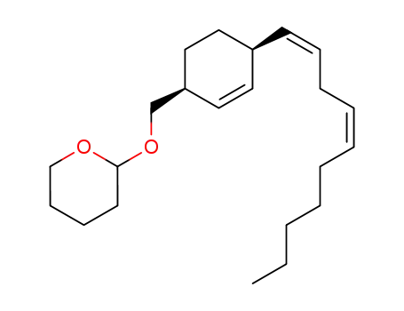Molecular Structure of 131721-10-3 (2-[(1S,4S)-((1Z,4Z)-4-Deca-1,4-dienyl)-cyclohex-2-enylmethoxy]-tetrahydro-pyran)