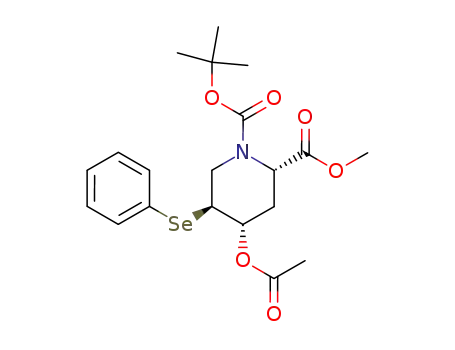 (2S,4S,5S)-4-Acetoxy-5-phenylselanyl-piperidine-1,2-dicarboxylic acid 1-tert-butyl ester 2-methyl ester