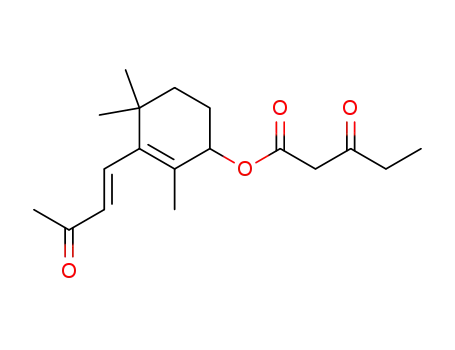 Pentanoic acid, 3-oxo-,
2,4,4-trimethyl-3-(3-oxo-1-butenyl)-2-cyclohexen-1-yl ester, (E)-