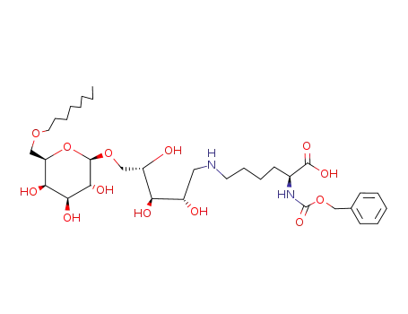 (S)-2-Benzyloxycarbonylamino-6-[(2S,3R,4S)-2,3,4-trihydroxy-5-((2R,3R,4S,5R,6R)-3,4,5-trihydroxy-6-octyloxymethyl-tetrahydro-pyran-2-yloxy)-pentylamino]-hexanoic acid