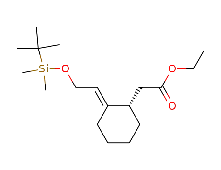 {(S)-2-[2-(tert-Butyl-dimethyl-silanyloxy)-eth-(E)-ylidene]-cyclohexyl}-acetic acid ethyl ester