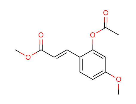 Molecular Structure of 144582-47-8 (methyl 2'-acetoxy-4'-methoxycinnamate)
