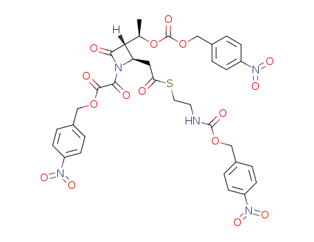 {(2R,3S)-2-[2-(4-Nitro-benzyloxycarbonylamino)-ethylsulfanylcarbonylmethyl]-3-[(R)-1-(4-nitro-benzyloxycarbonyloxy)-ethyl]-4-oxo-azetidin-1-yl}-oxo-acetic acid 4-nitro-benzyl ester