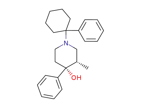 (+/-)-α-4-hydroxy-3-methyl-4-phenyl-1-(1-phenylcyclohexyl)piperidine