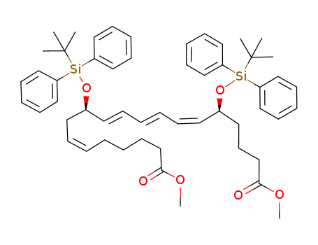 (6Z,8E,10E,14Z)-(5S,12R)-5,12-Bis-(tert-butyl-diphenyl-silanyloxy)-icosa-6,8,10,14-tetraenedioic acid dimethyl ester