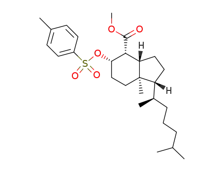 (1R,3aS,4R,5S,7aR)-1-((R)-1,5-Dimethyl-hexyl)-7a-methyl-5-(toluene-4-sulfonyloxy)-octahydro-indene-4-carboxylic acid methyl ester