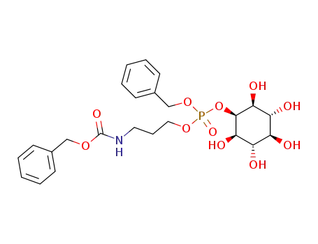 {3-[Benzyloxy-((1S,2R,3S,4S,5R,6S)-2,3,4,5,6-pentahydroxy-cyclohexyloxy)-phosphoryloxy]-propyl}-carbamic acid benzyl ester