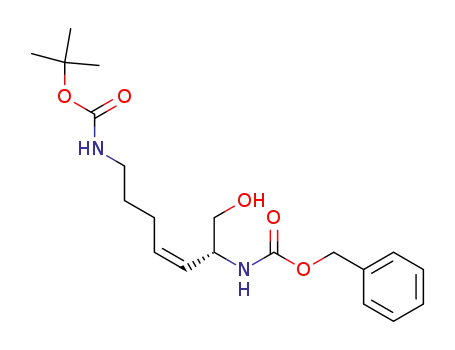 ((Z)-(R)-6-tert-Butoxycarbonylamino-1-hydroxymethyl-hex-2-enyl)-carbamic acid benzyl ester