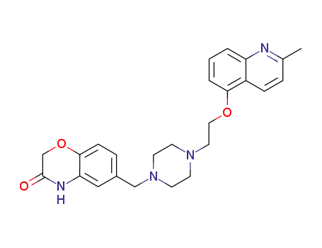 Molecular Structure of 420785-77-9 (2H-1,4-Benzoxazin-3(4H)-one,
6-[[4-[2-[(2-methyl-5-quinolinyl)oxy]ethyl]-1-piperazinyl]methyl]-)