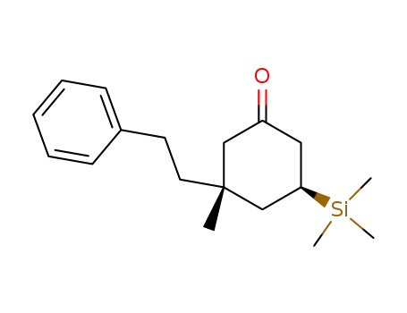 (3R,5S)-3-Methyl-3-phenethyl-5-trimethylsilanyl-cyclohexanone