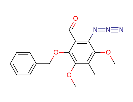 2-Azido-6-benzyloxy-3,5-dimethoxy-4-methyl-benzaldehyde
