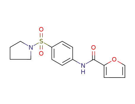 Molecular Structure of 349627-22-1 (N-[4-(pyrrolidin-1-ylsulfonyl)phenyl]-2-furamide)
