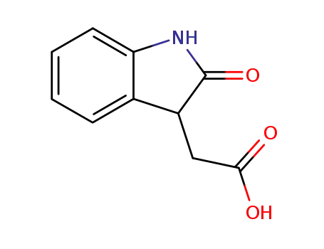 Molecular Structure of 2971-31-5 (2-oxindole-3-acetic acid)