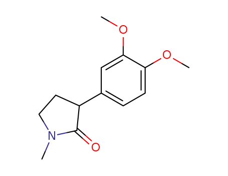 Molecular Structure of 88741-39-3 (2-Pyrrolidinone, 3-(3,4-dimethoxyphenyl)-1-methyl-)