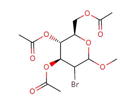 Acetic acid (2R,3R,4S)-4-acetoxy-2-acetoxymethyl-5-bromo-6-methoxy-tetrahydro-pyran-3-yl ester