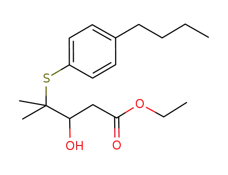 ethyl 3-hydroxy-4-methyl-4-(4'-butylphenylthio)pentanoate