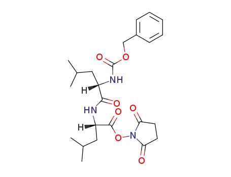 Molecular Structure of 70274-57-6 (2,5-Pyrrolidinedione,
1-[[N-[N-[(phenylmethoxy)carbonyl]-L-leucyl]-L-leucyl]oxy]-)