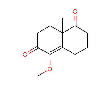 Molecular Structure of 54100-20-8 (5-methoxy-8a-methyl-3,4,8,8a-tetrahydro-2<i>H</i>,7<i>H</i>-naphthalene-1,6-dione)