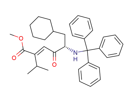 (E)-(S)-6-Cyclohexyl-2-isopropyl-4-oxo-5-(trityl-amino)-hex-2-enoic acid methyl ester
