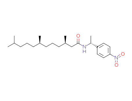 Molecular Structure of 56994-97-9 ((3R,7R)-3,7,11-Trimethyl-dodecanoic acid [(R)-1-(4-nitro-phenyl)-ethyl]-amide)