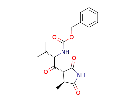 Molecular Structure of 137271-80-8 ([(S)-2-Methyl-1-((3R,4S)-4-methyl-2,5-dioxo-pyrrolidine-3-carbonyl)-propyl]-carbamic acid benzyl ester)