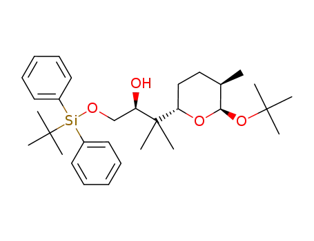 (S)-3-((2S,5R,6R)-6-tert-Butoxy-5-methyl-tetrahydro-pyran-2-yl)-1-(tert-butyl-diphenyl-silanyloxy)-3-methyl-butan-2-ol