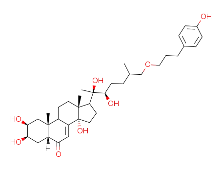 (2S,3R,5R,10R,13R,14S)-17-{(1R,2R)-1,2-Dihydroxy-6-[3-(4-hydroxy-phenyl)-propoxy]-1,5-dimethyl-hexyl}-2,3,14-trihydroxy-10,13-dimethyl-1,2,3,4,5,9,10,11,12,13,14,15,16,17-tetradecahydro-cyclopenta[a]phenanthren-6-one