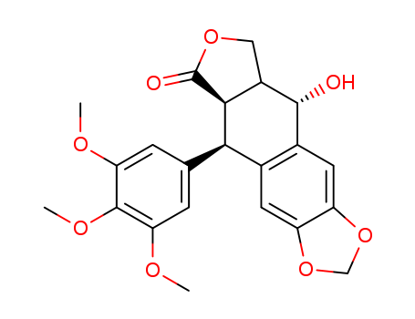 Furo[3',4':6,7]naphtho[2,3-d]-1,3-dioxol-6(5alphaH)-one,5,8,8alpha,9-tetrahydro-9-hydroxy-5-(3,4,5-trimethoxyphenyl)-