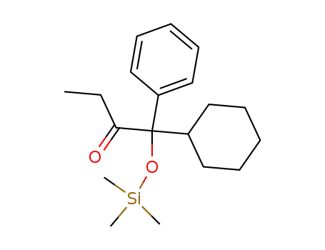 1-Cyclohexyl-1-phenyl-1-trimethylsilanyloxy-butan-2-one