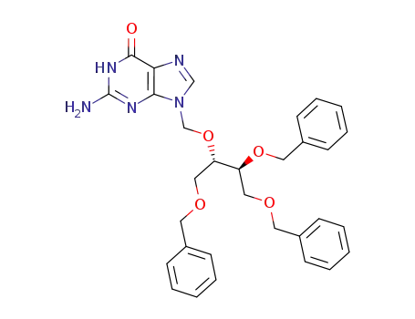 2-Amino-9-((1S,2S)-2,3-bis-benzyloxy-1-benzyloxymethyl-propoxymethyl)-1,9-dihydro-purin-6-one