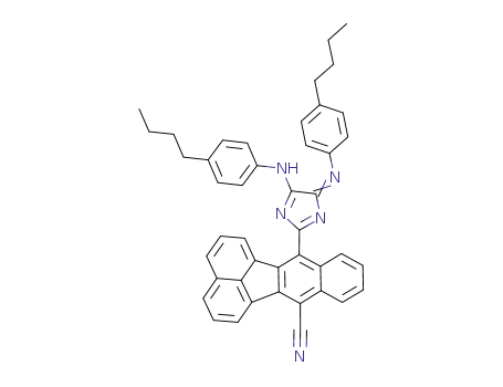 12-{5-(p-(n-butyl)phenyl)amino-4-[(p-(n-butyl)phenyl)imino]-4H-imidazol-2-yl}-benzo[k]fluoranthene-7-carbonitrile