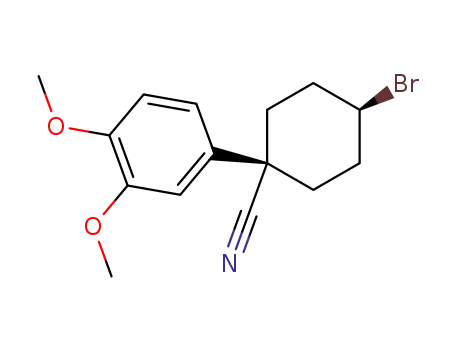 1-(3,4-dimethoxyphenyl)-t-4-bromo-r-1-cyclohexanecarbonitrile