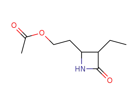 2-Azetidinone, 4-[2-(acetyloxy)ethyl]-3-ethyl-, cis-